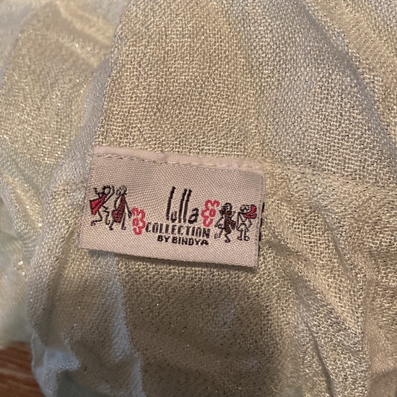 Silver and teal stripes infinity scarf - Picture 2 of 3